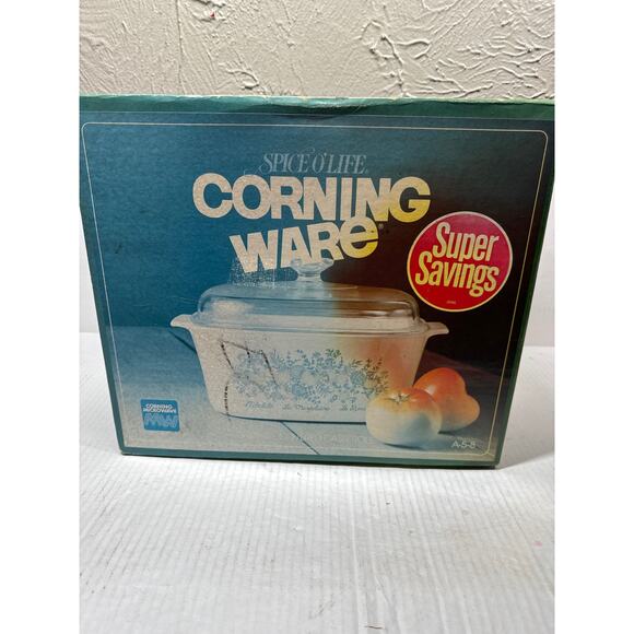 NEW Corning Ware 5 Liter Spice Of Life L’Echalote La Marjolaine A-5-8 With Lid